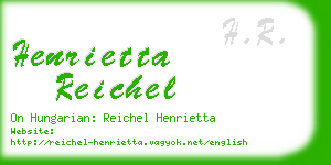 henrietta reichel business card